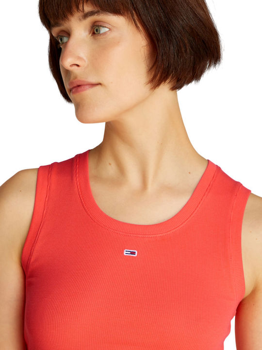 Women's Cotton Sleeveless Blouse Bright Vermillion