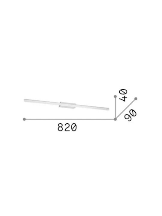 Ideal Lux Φωτιστικό Μπάνιου Ασημί 82x4x40εκ.