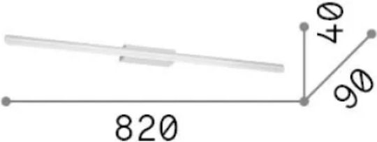 Ideal Lux Lamp Bathroom Silver 82x4x40cm