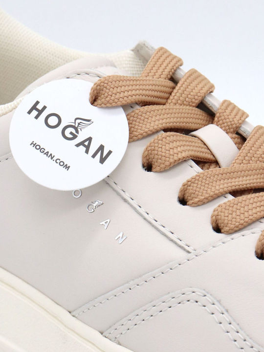 Allacciato Damen Sneakers Ecru-beige