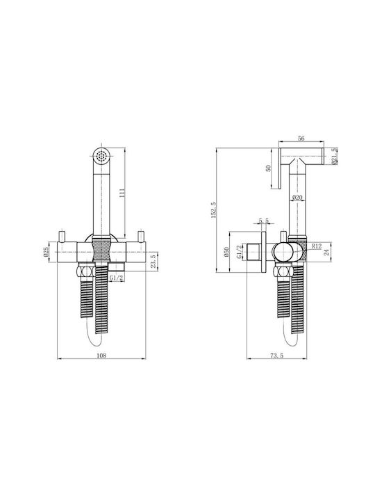 Interflex Σετ Μπιντέ Μπρονζέ