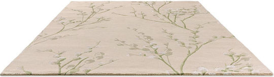 Laura Ashley Pussy Willow Lucrat manual Covor Rectangular Verde
