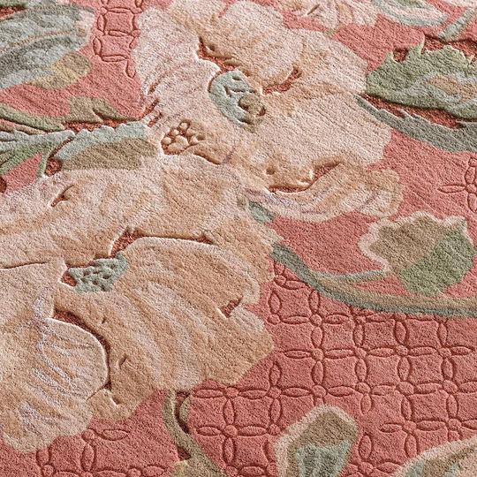 Laura Ashley Aylworth Trail Lucrat manual Covor Rectangular Portocaliu