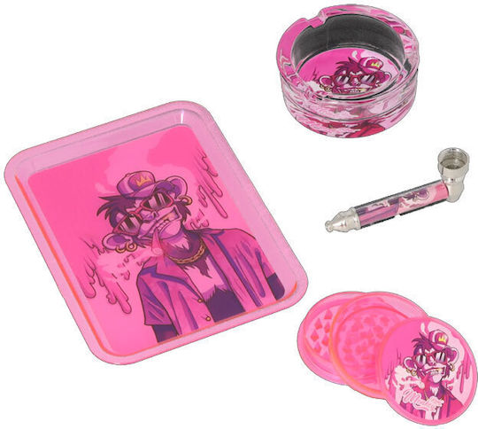 Monkey King Rolling Tray 83mm Ροζ