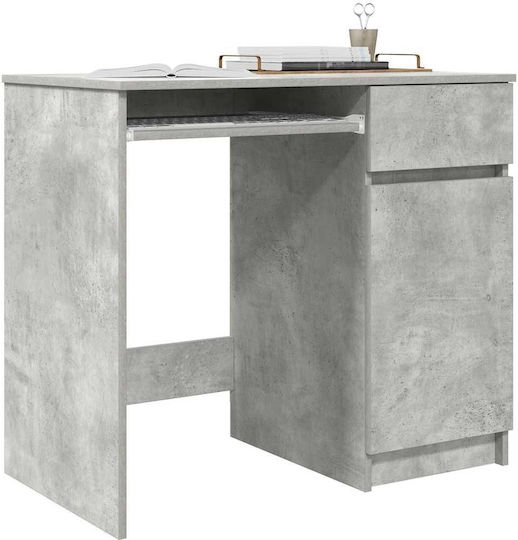 vidaXL Holz-Schreibtisch Beton Grau 86x49x76cm