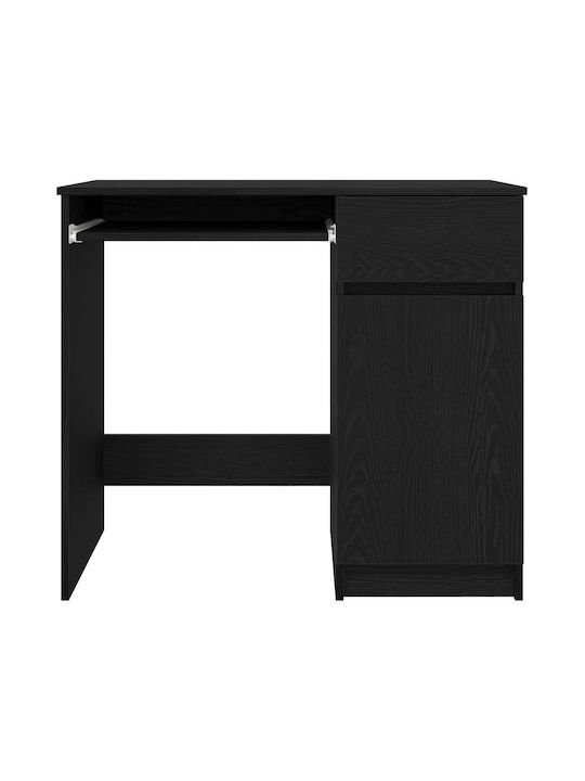 Γραφείο Ξύλινο Μαύρο Δρυς 86x49x76εκ.