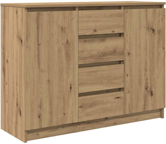 Συρταριέρα Γραφείου Ξύλινη Δρυς 100.5x35x76cm