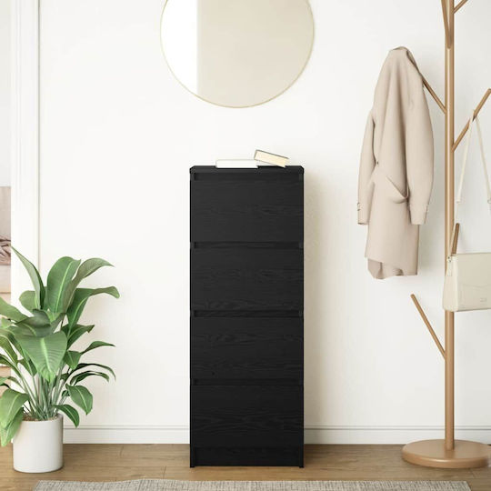 Schublade Büro Black Velvet-Black Metal 37.5x35x99cm