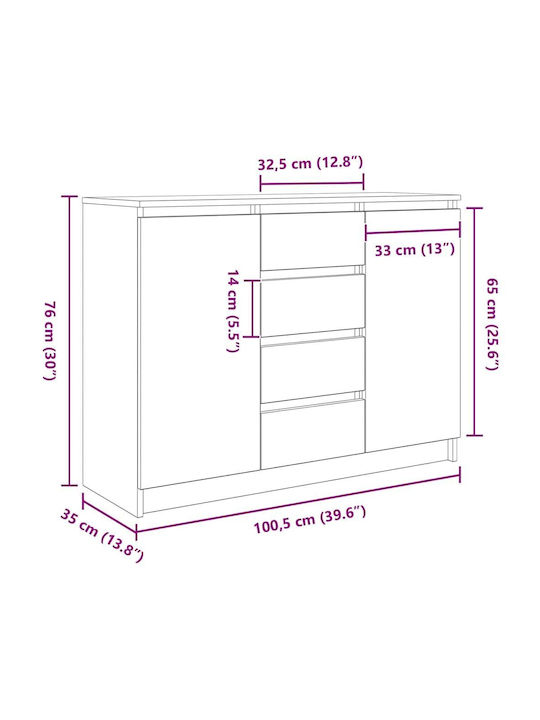 Sertar de Birou Maro 100.5x35x76cm