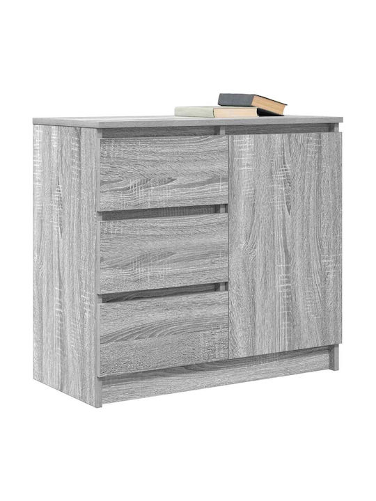 Συρταριέρα Γραφείου Ξύλινη Γκρι Sonoma 71x35x65cm