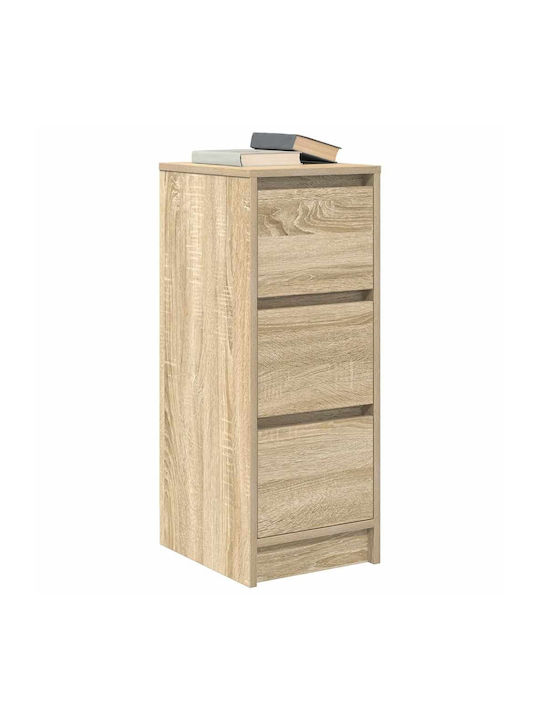 Office Storage Chipboard Cabinet Coffee L29.5xW34xH76cm