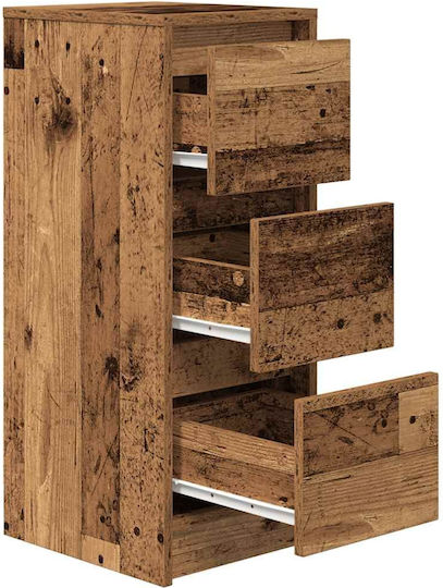 Büroaufbewahrungsschublade aus Holz Braune 29,5x34x76cm