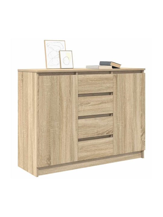 Office Storage Chipboard Drawer Coffee L100.5xW35xH76cm