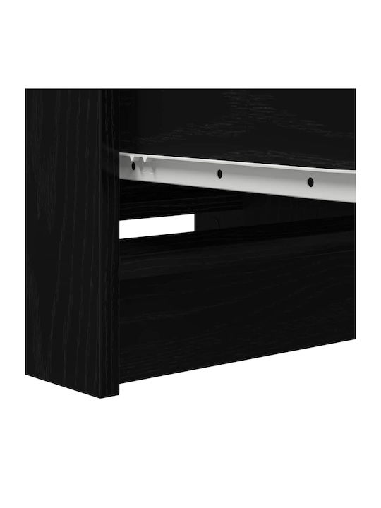 Συρταριέρα Γραφείου Ξύλινη Μαύρο 37.5x35x99cm