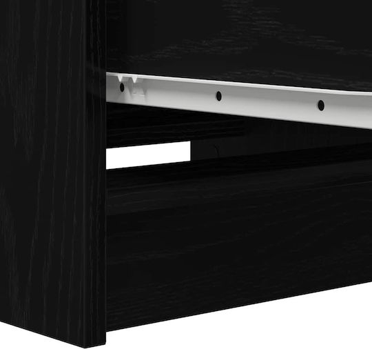 Schublade Büro Black Velvet-Black Metal 37.5x35x99cm