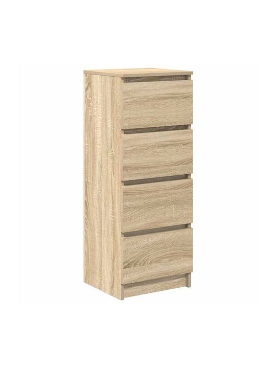 Office Storage Chipboard Drawer Coffee L37.5xW35xH99cm