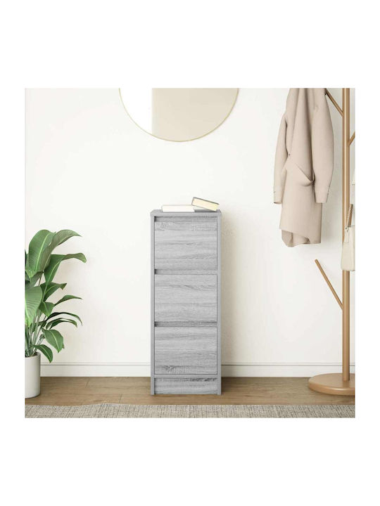 Office Storage Chipboard Drawer Grey Sonoma L29.5xW34xH76cm