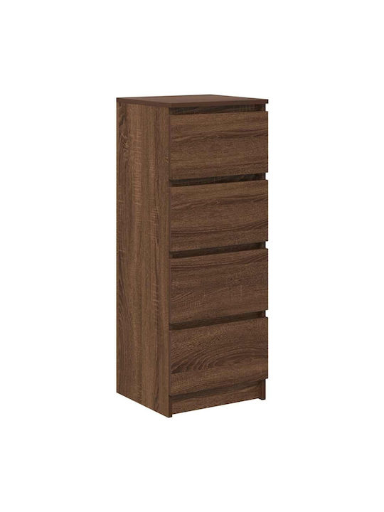 Office Storage Chipboard Drawer Coffee L37.5xW35xH99cm