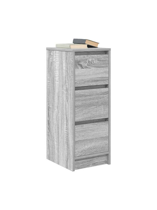 Office Storage Chipboard Drawer Grey Sonoma L29.5xW34xH76cm