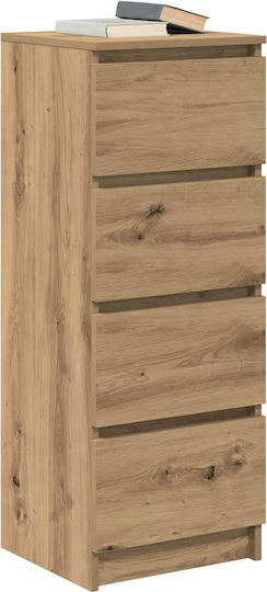 Büroaufbewahrungsschublade Holzbraun 37,5x35x99cm