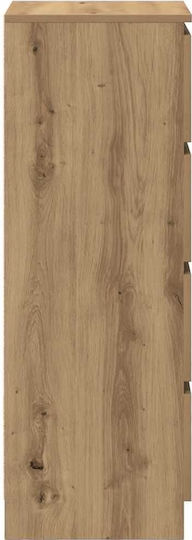 Büroaufbewahrungsschublade Holzbraun 37,5x35x99cm