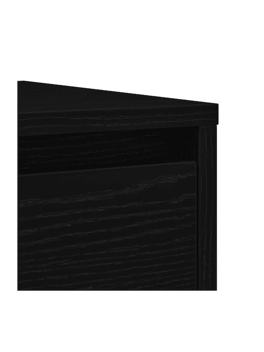 Office Storage Chipboard Drawer Black Oak, Black L29.5xW34xH76cm