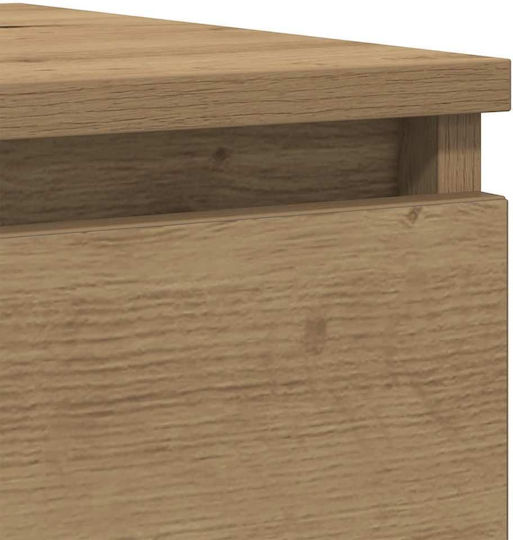 Büroaufbewahrungsschublade Holzbraun 37,5x35x99cm