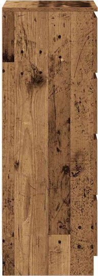 Чекмеджета Бюро Шкаф Кафяво Дърво 37.5x35x99см