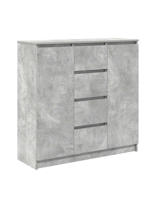 Wooden Chest of Drawers Grey 100.5x35x98.5cm