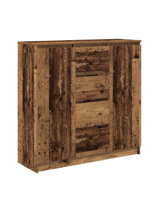 Wooden Chest of Drawers Coffee 100.5x35x98.5cm