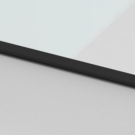 Vidaxl Συρόμενη Πόρτα Σετ Υλικού Μαύρο 76x205 Cm Γυαλί Μετριασμένο Μαύρο