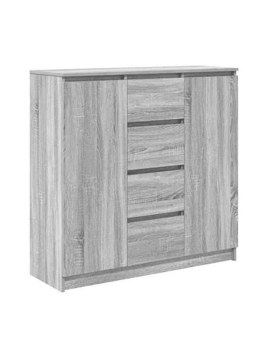 Wooden Chest of Drawers Grey Sonoma 100.5x35x98.5cm