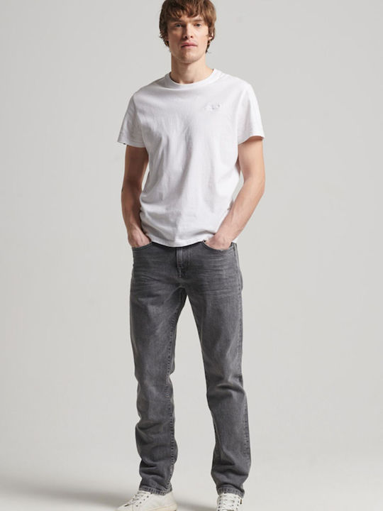 Men's Jeans Pants with Slim Straight Fit Gray