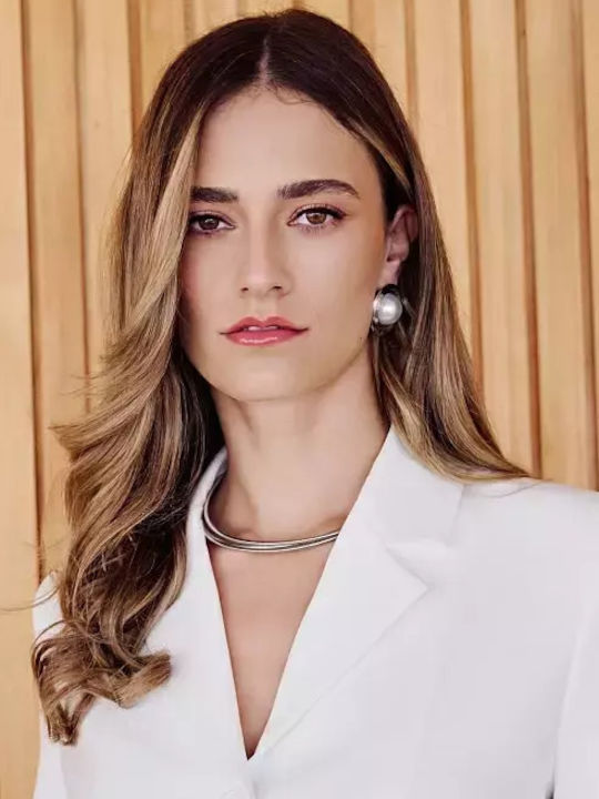 Desiree Μακρύ Γυναικείο Μεσάτο Σακάκι Λευκό