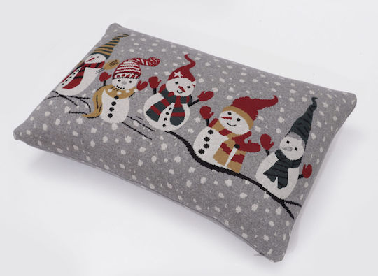 Liolios Home Christmas Decorative Pillow Rectangular 40x60cm
