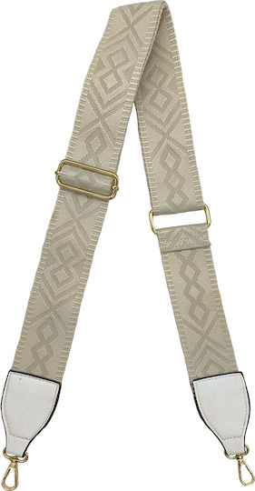 Curea reglabilă pentru geantă 5cm Crossbody sau de umăr cârlig metalic auriu culoare solidă diamante alb fildeș