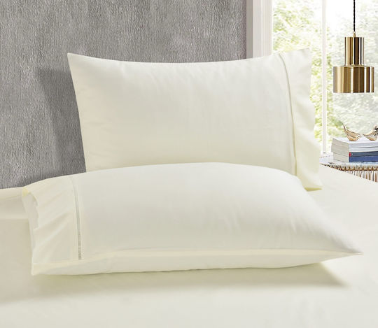 Liolios Home Sheet Sets Queen 245x270cm. Venice Ivory 4pcs