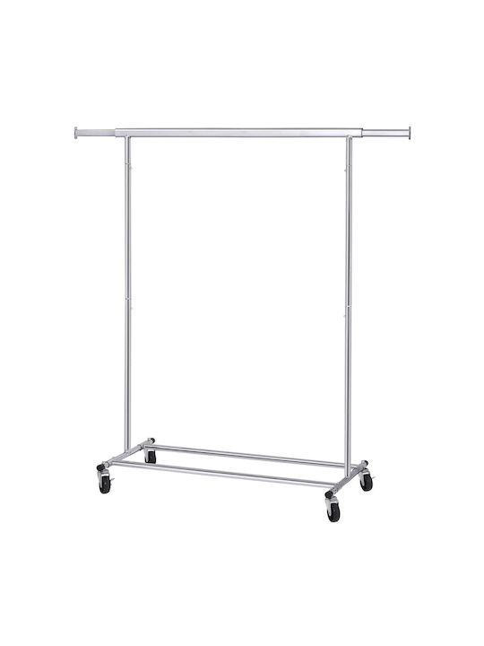 Songmics Rollbar Kleiderständer Silber 92x45.4x160cm