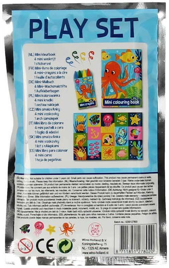 Colouring Book Sea with Crayons