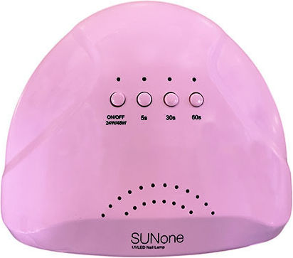 Beauty Salon Nail Polish Curing Lamp UV / LED 48W Pink