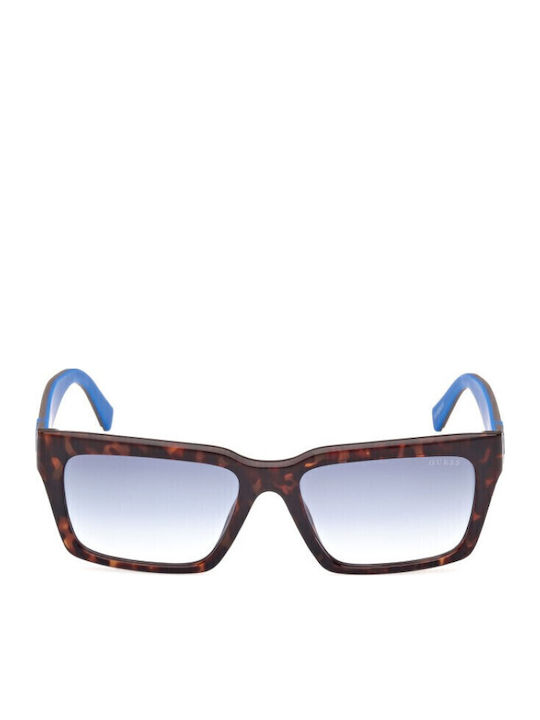 Guess Ochelari De Soare Pentru Femei Cu Ramă Plastică Neagră Tartarugă Și Lentile Albastre Degrade GU00121 52W