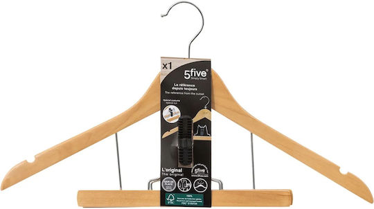 5Five Wardrobe Hanger for Pants Wooden 193475 1pcs