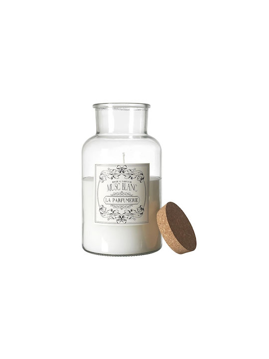 Scented Candle Apothecary Home Deco Factory Burn Time 110 Hours Scent Musc Blanc Dimensions 14x25.5cm Bo0141