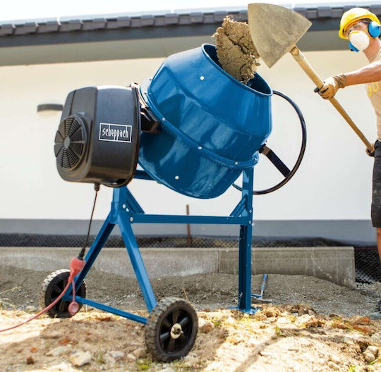 Scheppach Бетонна Миксер Електрически 800W с Колела 180л