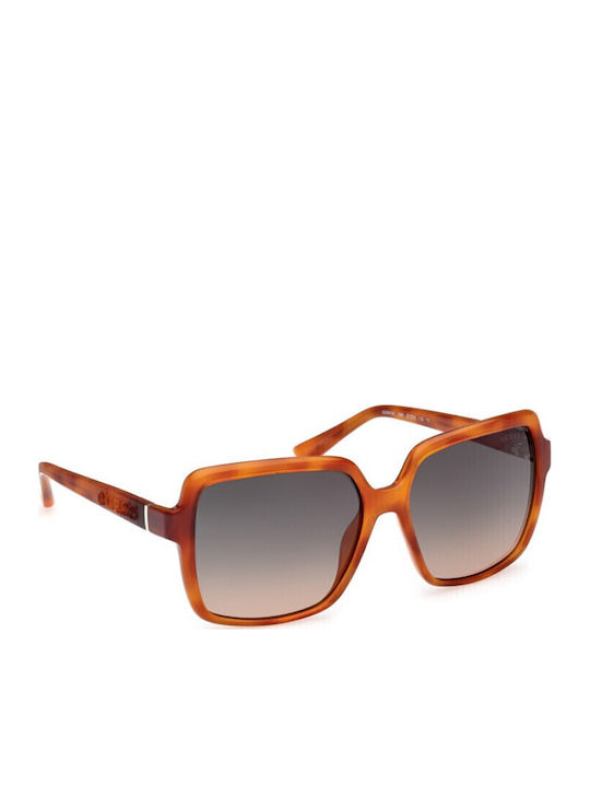 Guess Guess Damen Sonnenbrille mit Schwarzer Schildkröte Horn umrandetem Rahmen und Gray Verlaufsfarbe Gläser GU00157 53P
