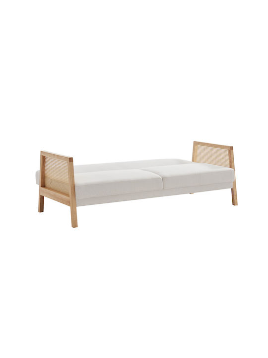 Ammos Three-Seater Couch Bed Off White 196x82x81 cm