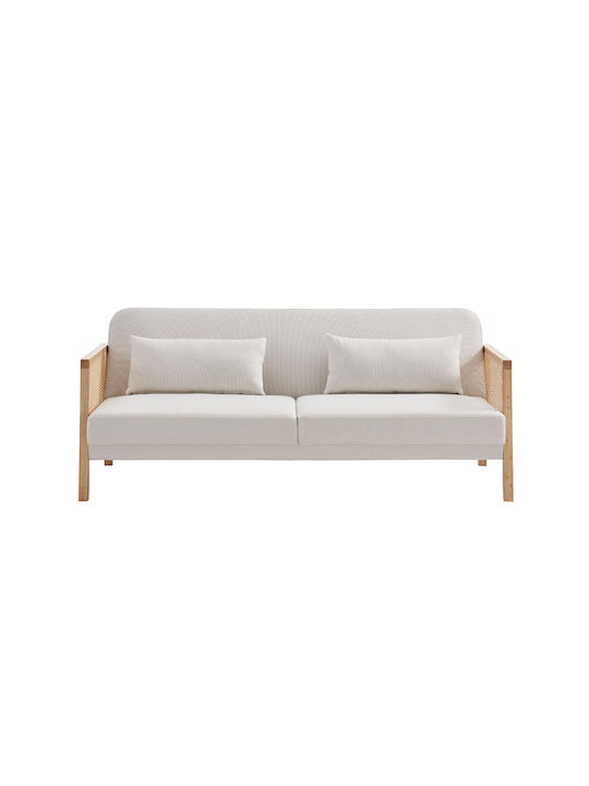 Ammos Three-Seater Couch Bed Off White 196x82x81 cm