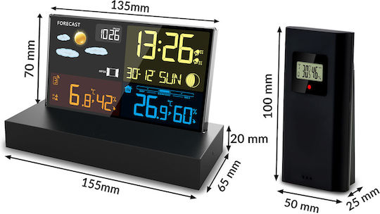 Berdsen BD-912 Wireless Stație meteorologică Digital De masă Negru