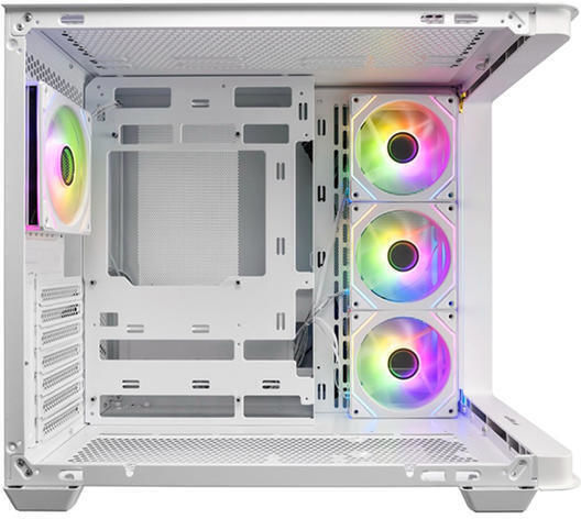 FSP/Fortron M580 Gaming Midi Tower Κουτί Υπολογιστή με Πλαϊνό Παράθυρο και RGB Φωτισμό Λευκό
