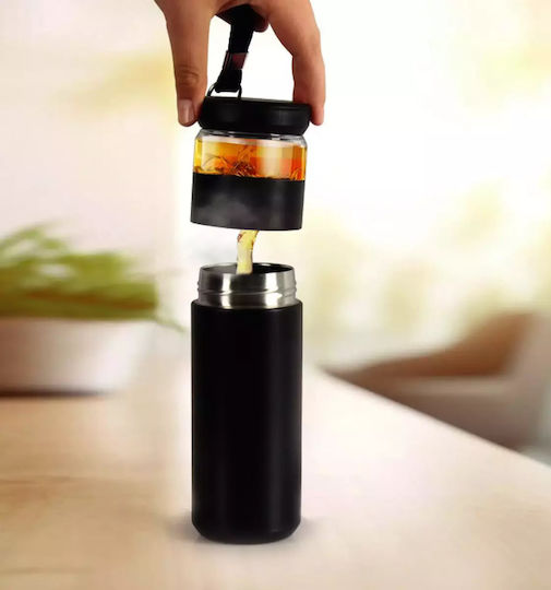 Tea Preparation Strainer Code 3760 Bottle Thermos Stainless Steel 450ml Silver